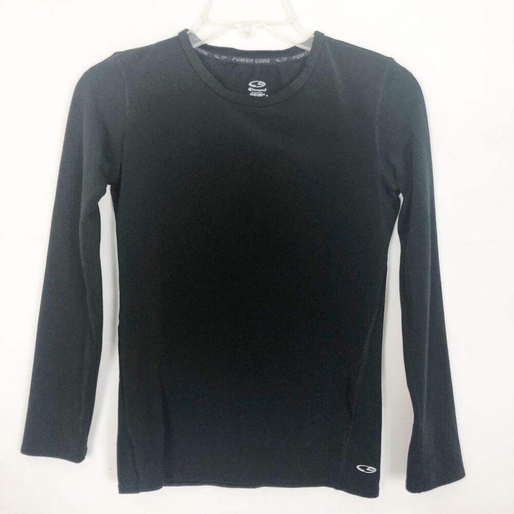 Champion Girls Athleisure Long Sleeve Black Top Size 14/16